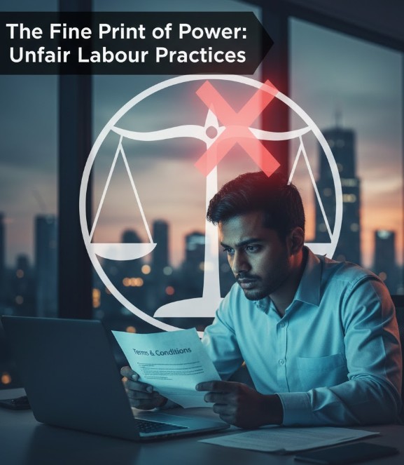 Read more about the article The Fine Print of Power: Unfair Labour Practices by Employers in India’s IT Sector.